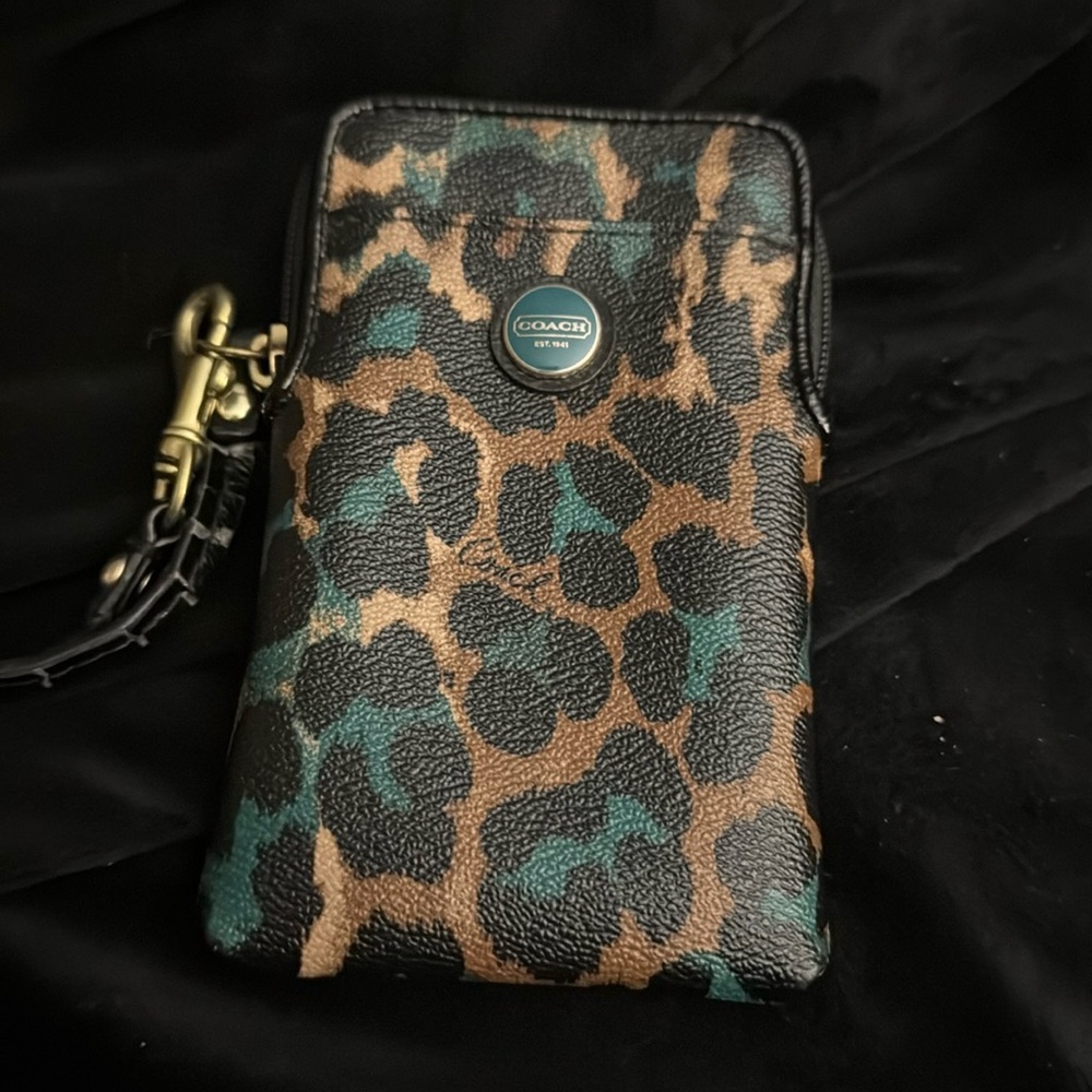 Coach Cheetah wristlet/wallet